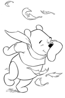 A coloring page of winnie the pooh